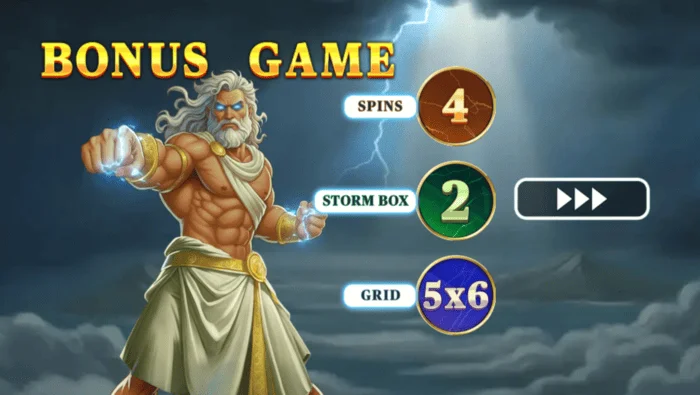 Pots of Power: Zeus - grade expandida de 5x6 em Hold & Win com Lightning Frames